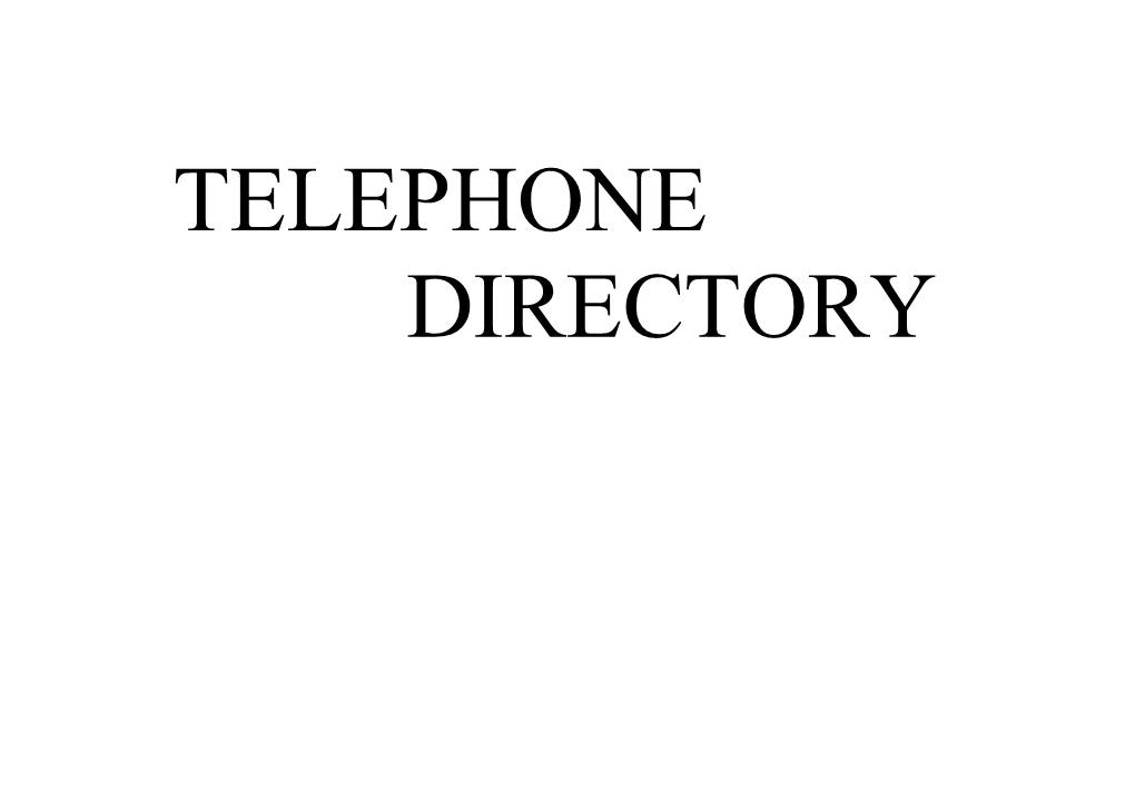 Telephone Directory