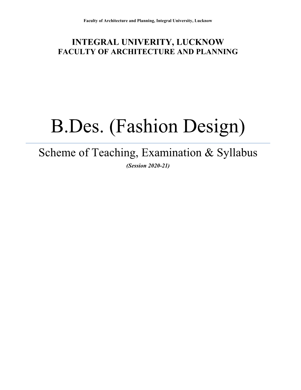 B.Des. (Fashion Design)