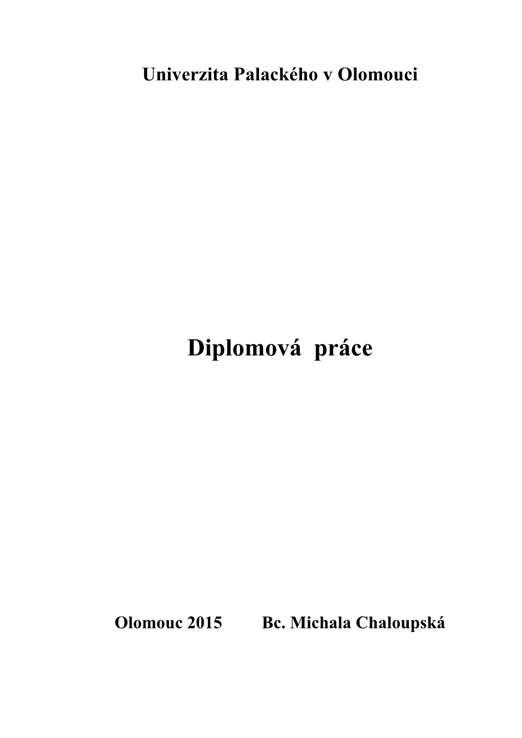 Diplomová Práce