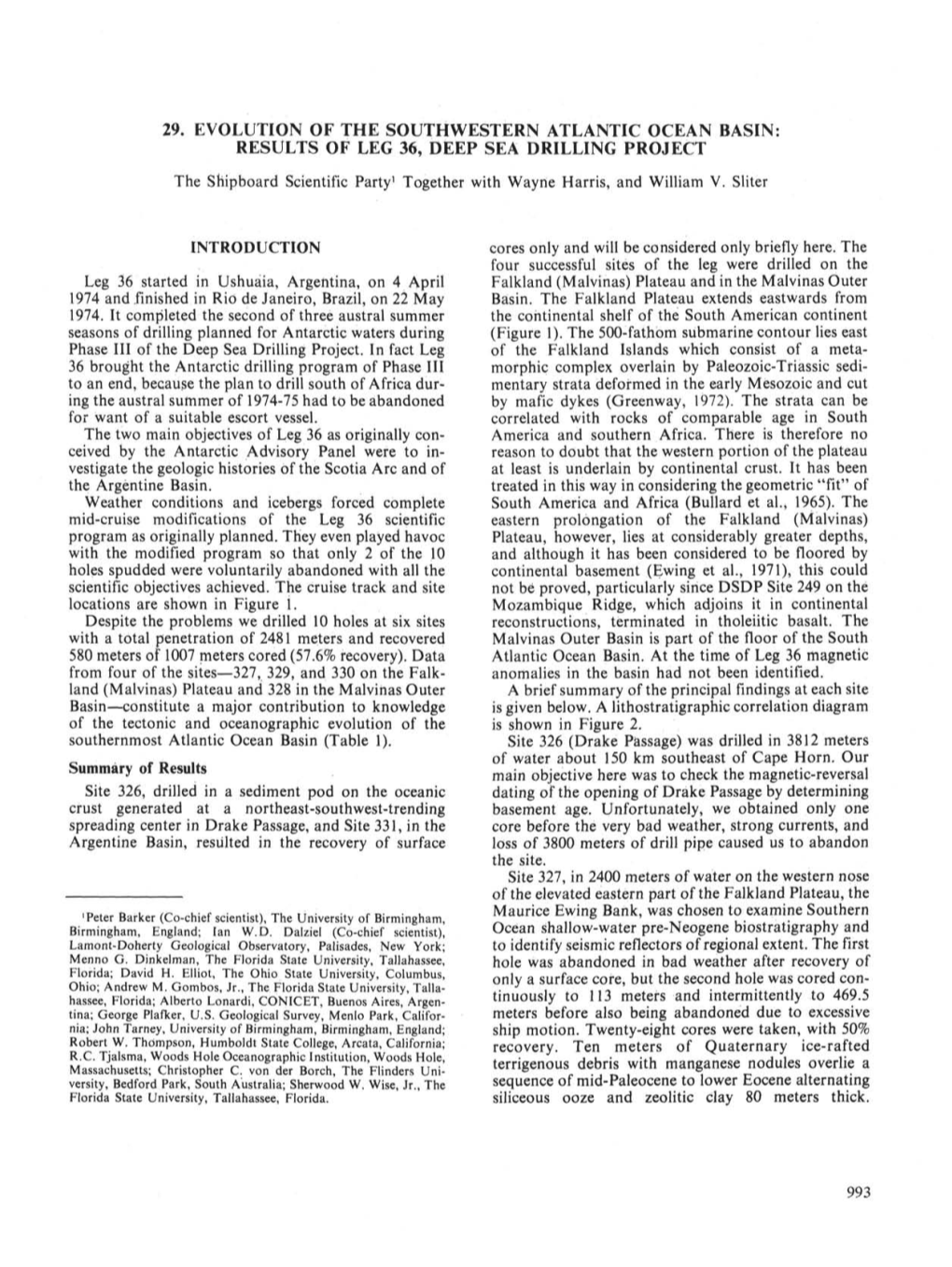 29. Evolution of the Southwestern Atlantic Ocean Basin