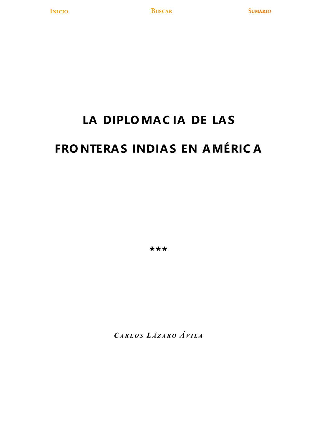 La Diplomacia De Las Fronteras Indias En América