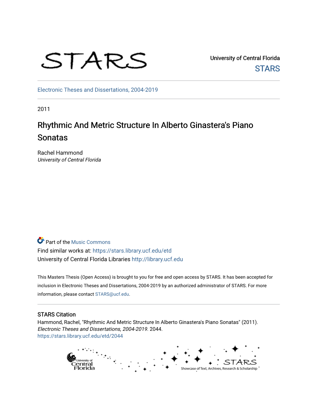 Rhythmic and Metric Structure in Alberto Ginastera's Piano Sonatas