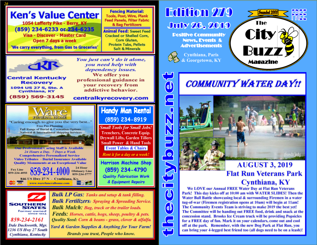 City Buzz Magazine 2019 Edition Dates