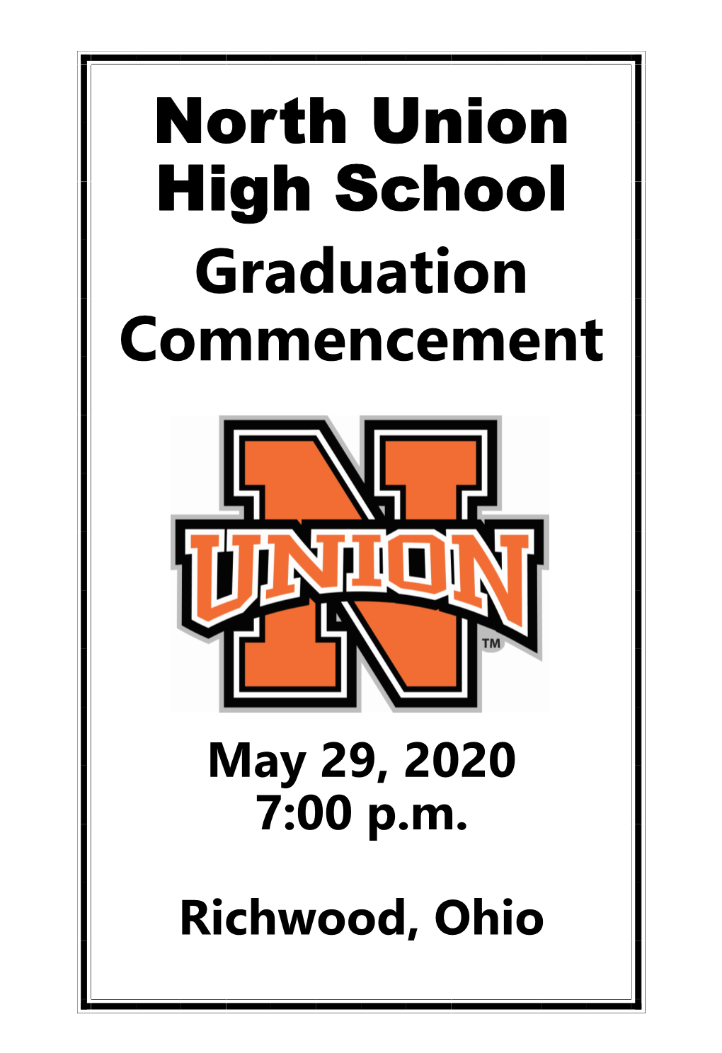 North Union High School Graduation Commencement