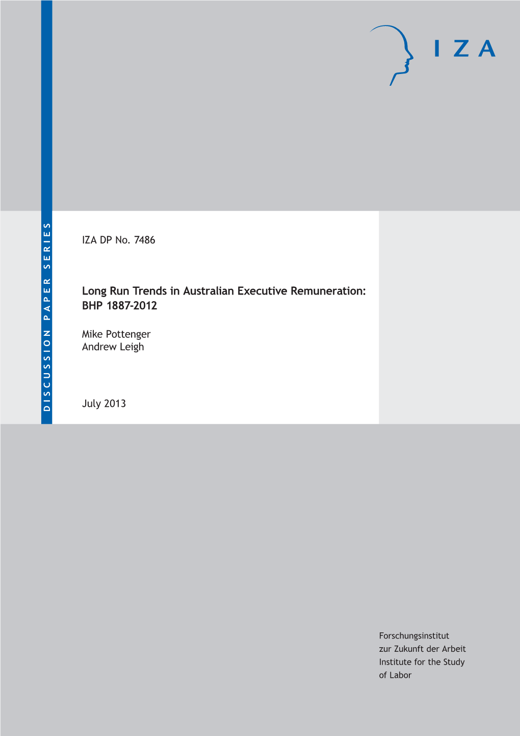 Long Run Trends in Australian Executive Remuneration: BHP 1887-2012