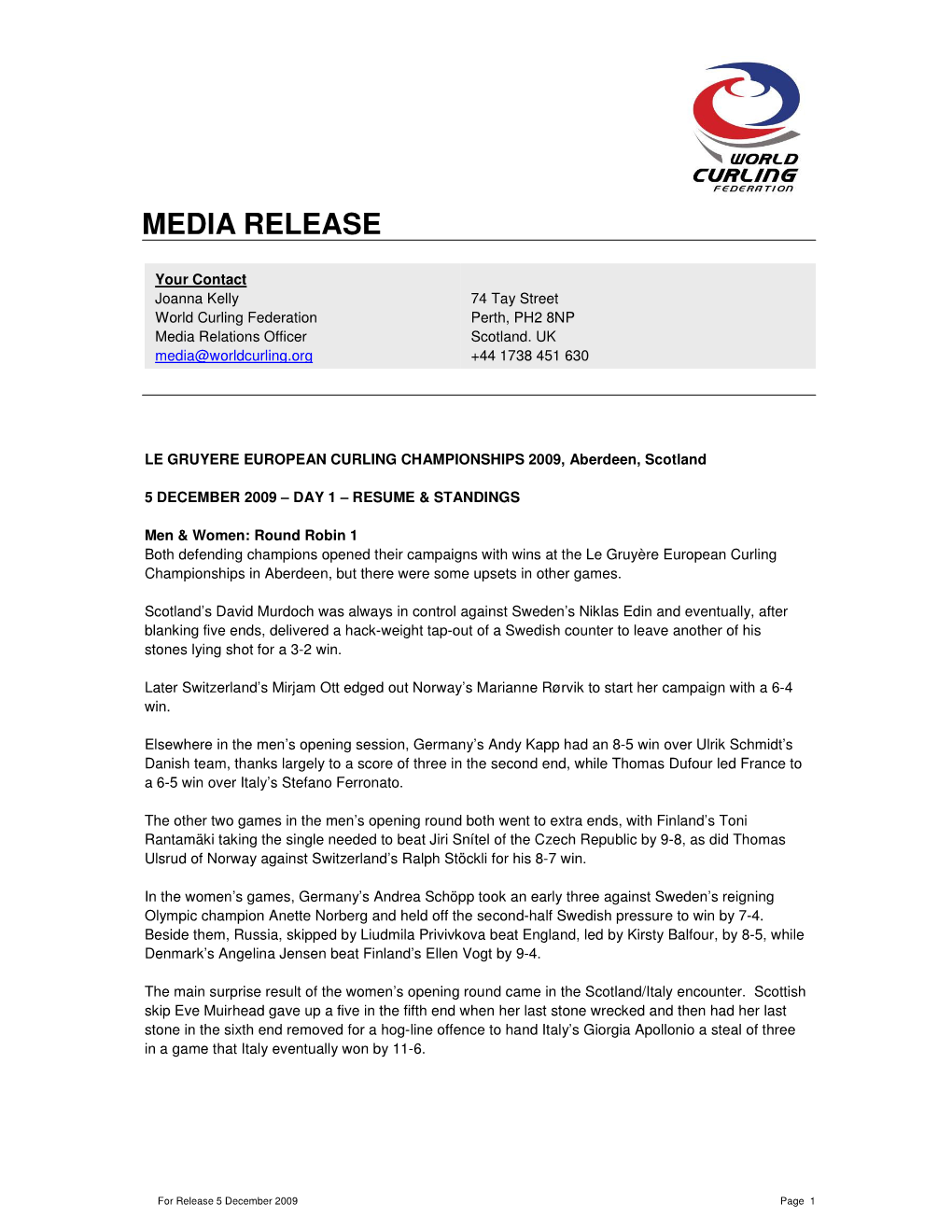 Media Release