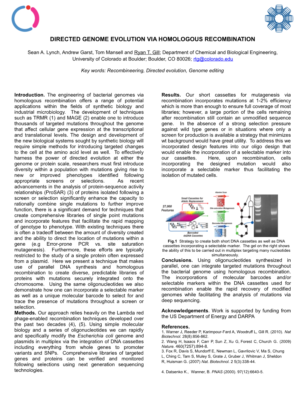 Directed Genome Evolution Via Homologous Recombination