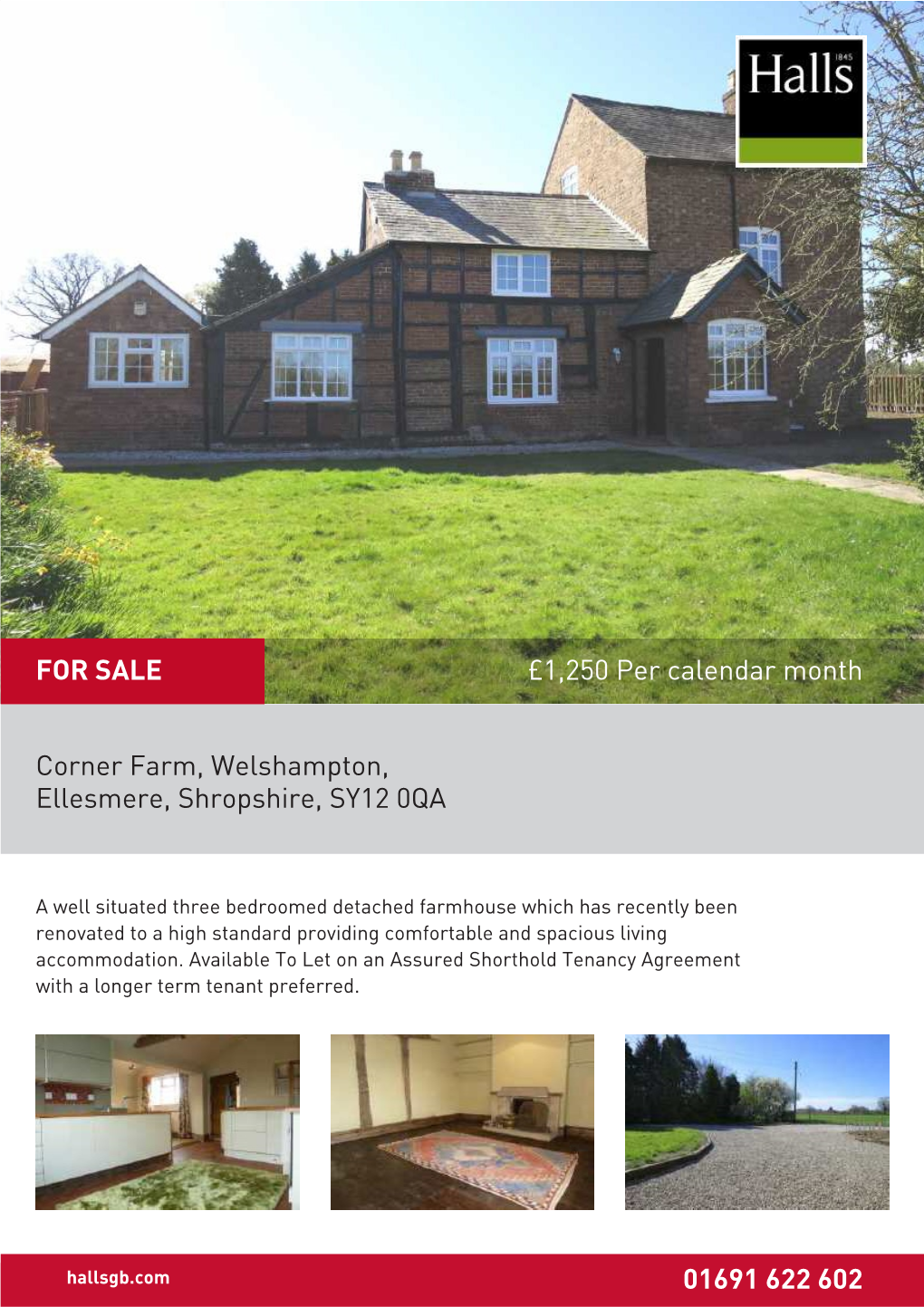 Corner Farm, Welshampton, Ellesmere, Shropshire, SY12 0QA