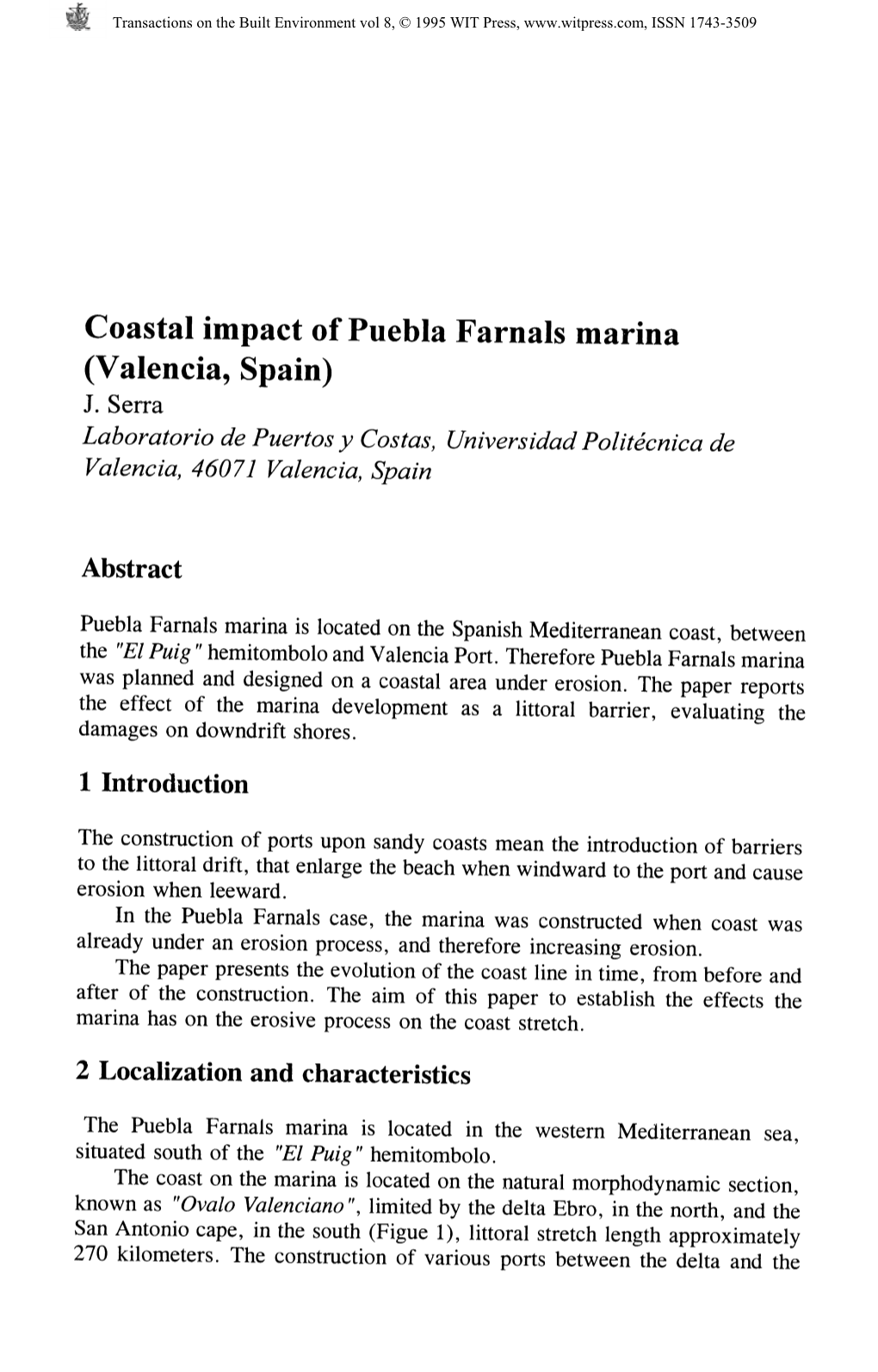 Coastal Impact of Puebla Farnals Marina (Valencia, Spain)