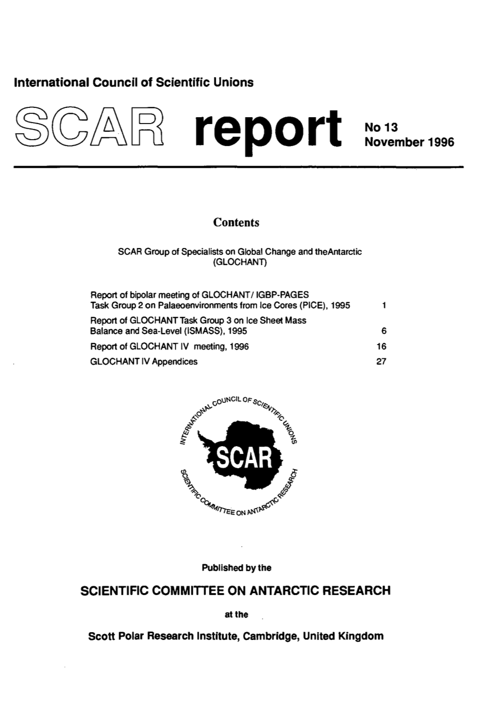 Report November 1996