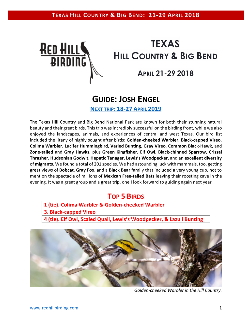Texas Hill Country & Big Bend