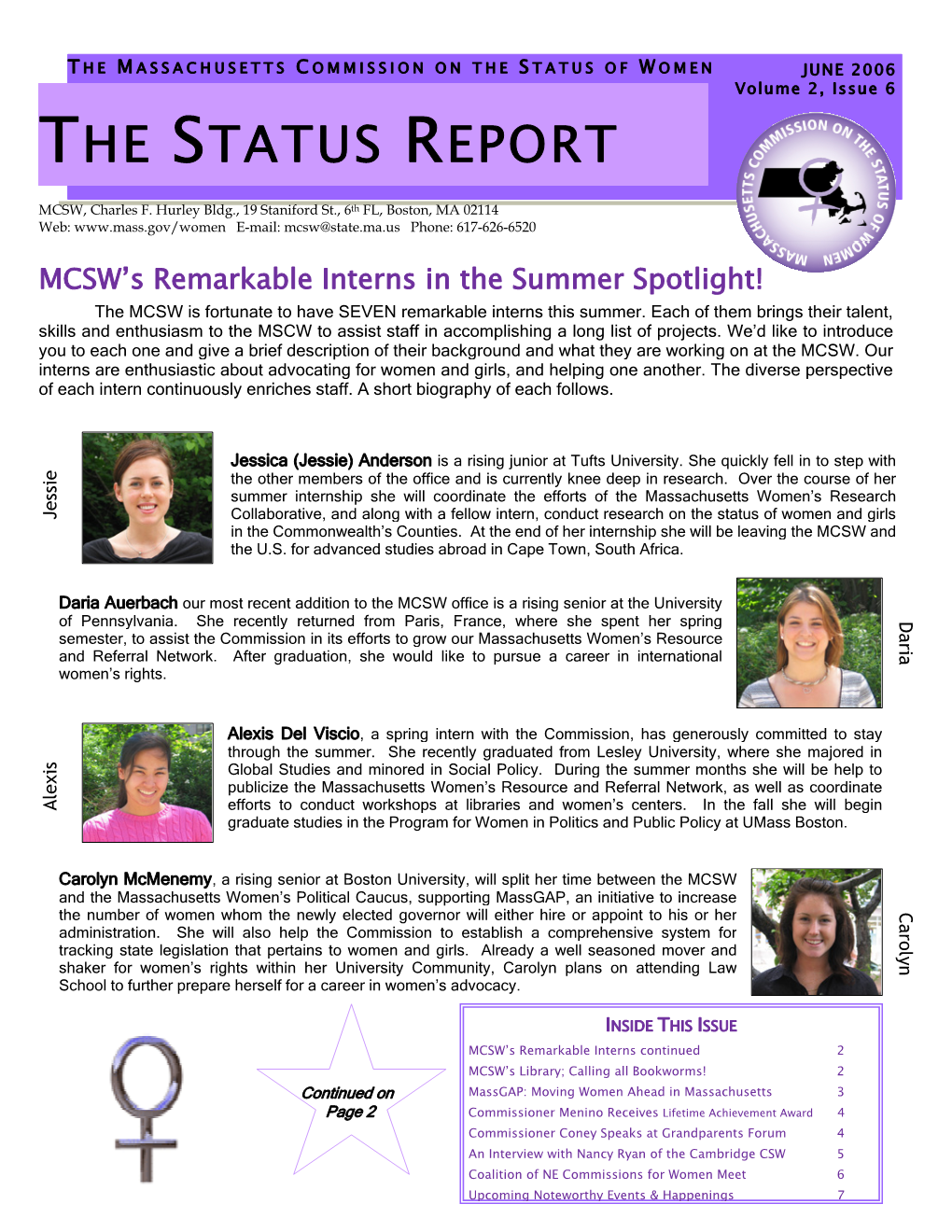 The Status Report