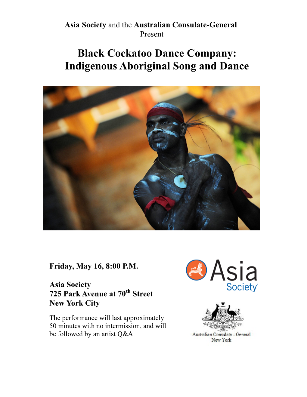 Black Cockatoo Dance Company: Indigenous Aboriginal Song and Dance