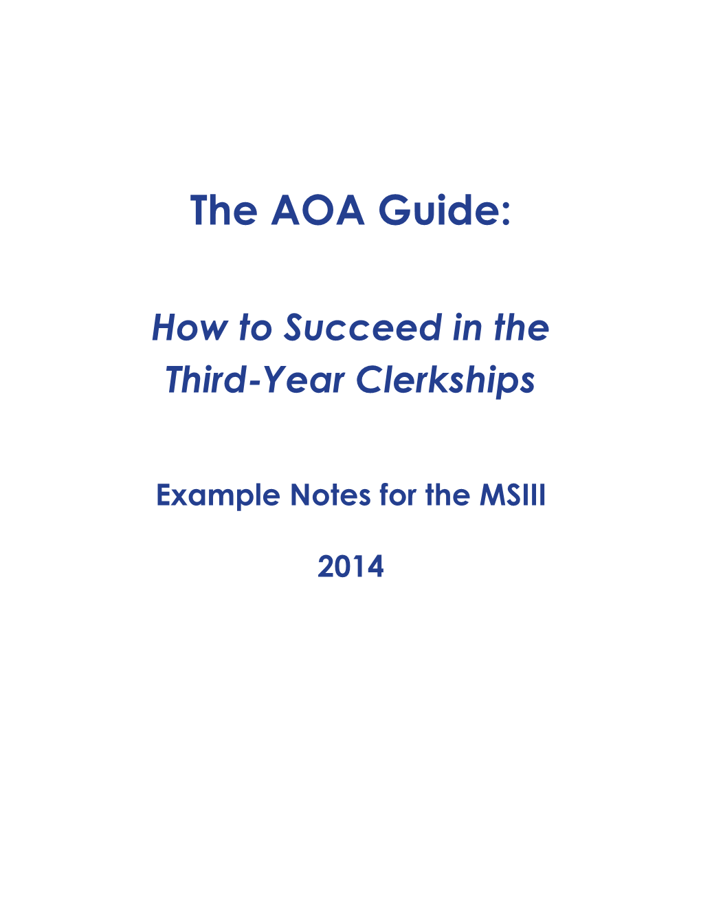 The AOA Guide