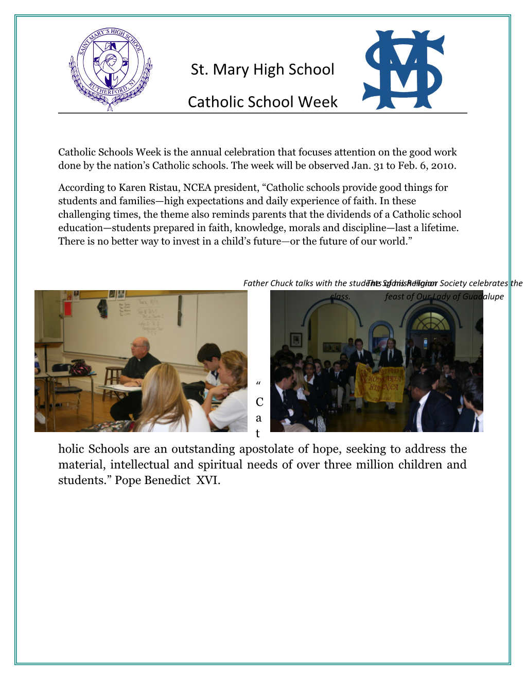 Catholic School Week