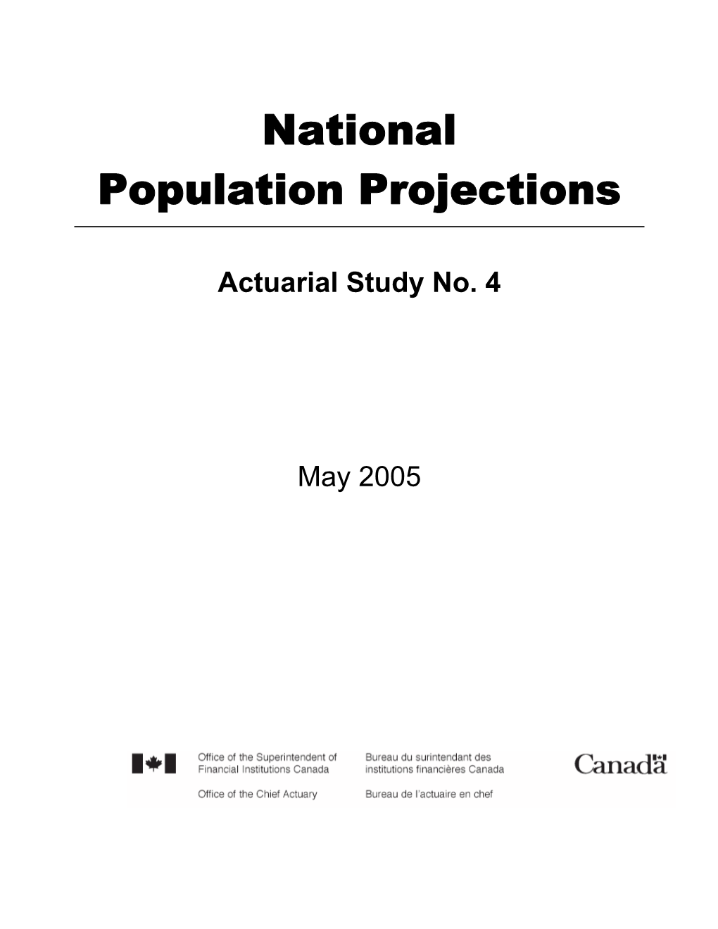 National Population Projections