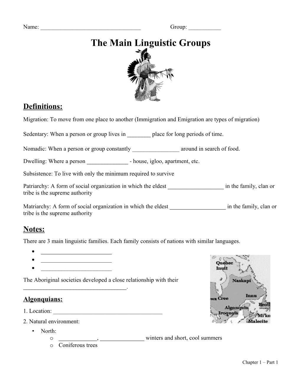 The Main Linguistic Groups