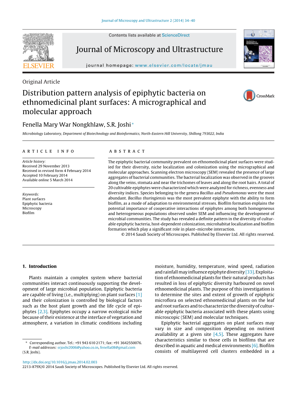 Distribution Pattern Analysis of Epiphytic Bacteria On