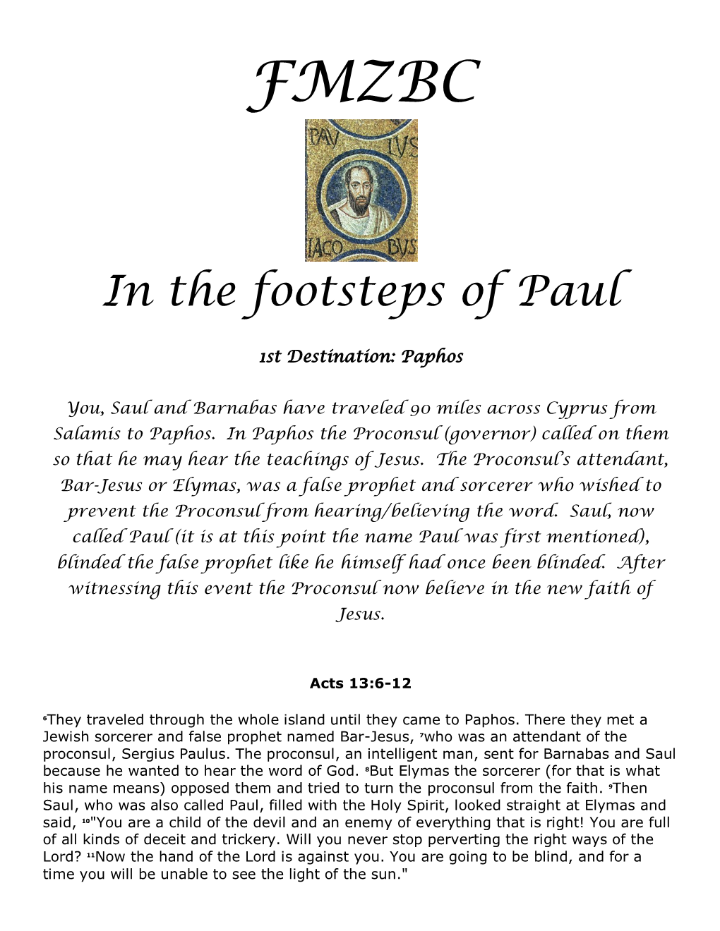 In the Footsteps of Paul