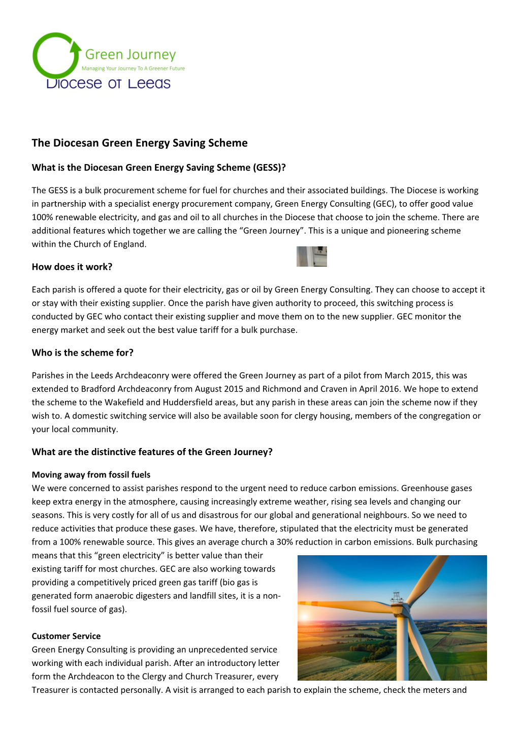 The Diocesan Green Energy Saving Scheme s1