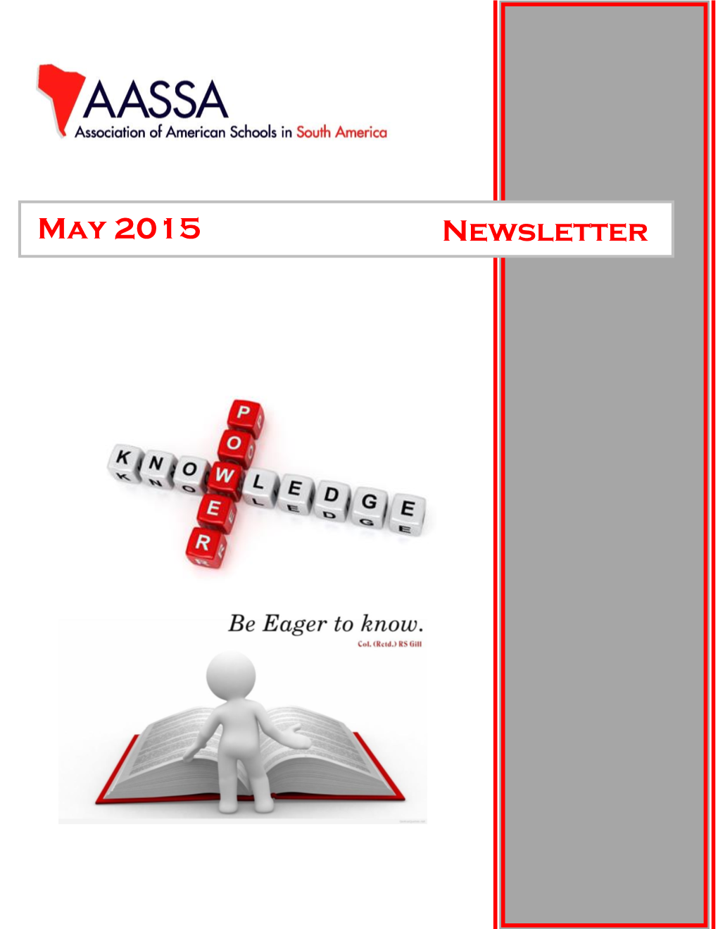 May 2015 Newsletter