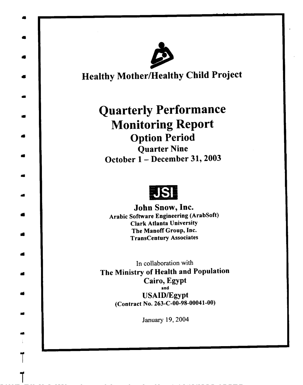 Quarterly Performance Monitoring Report