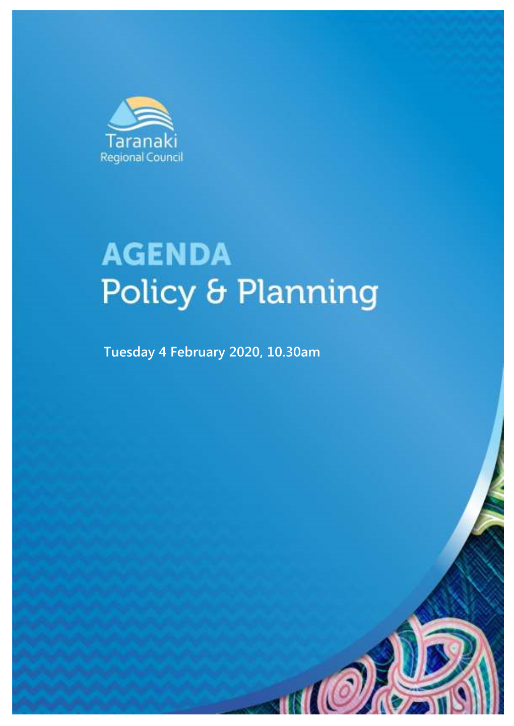 Policy & Planning Committee Agenda February 2020