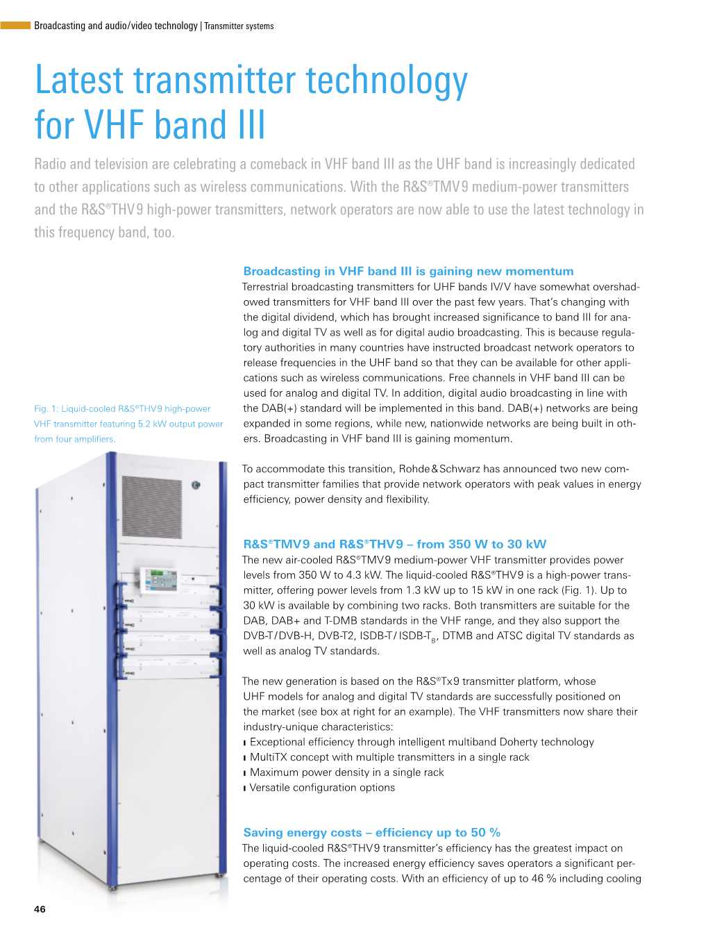 Latest Transmitter Technology for VHF Band