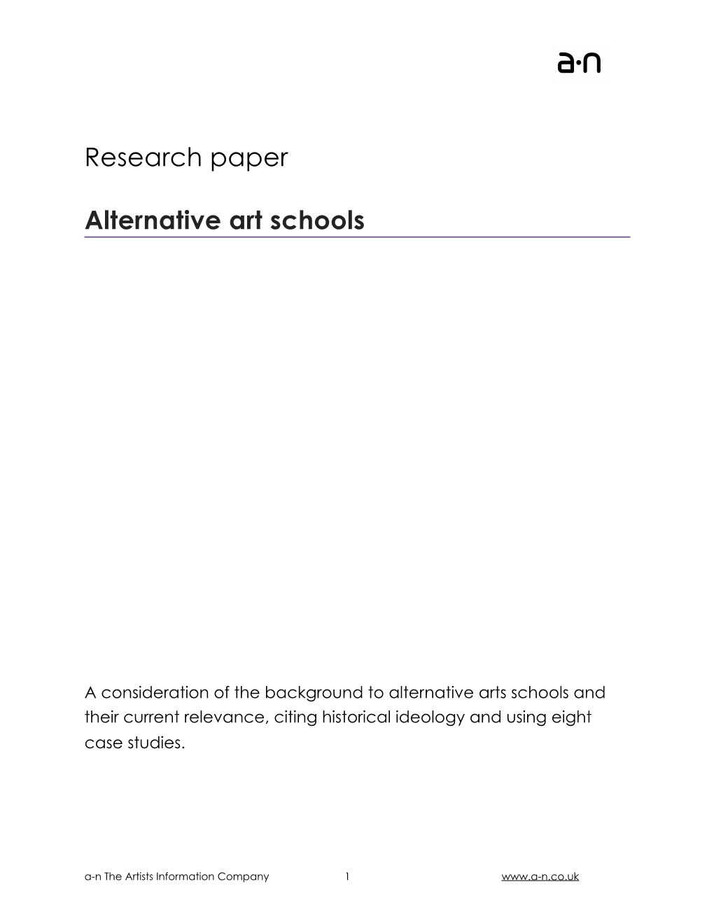 Alternative Art Schools