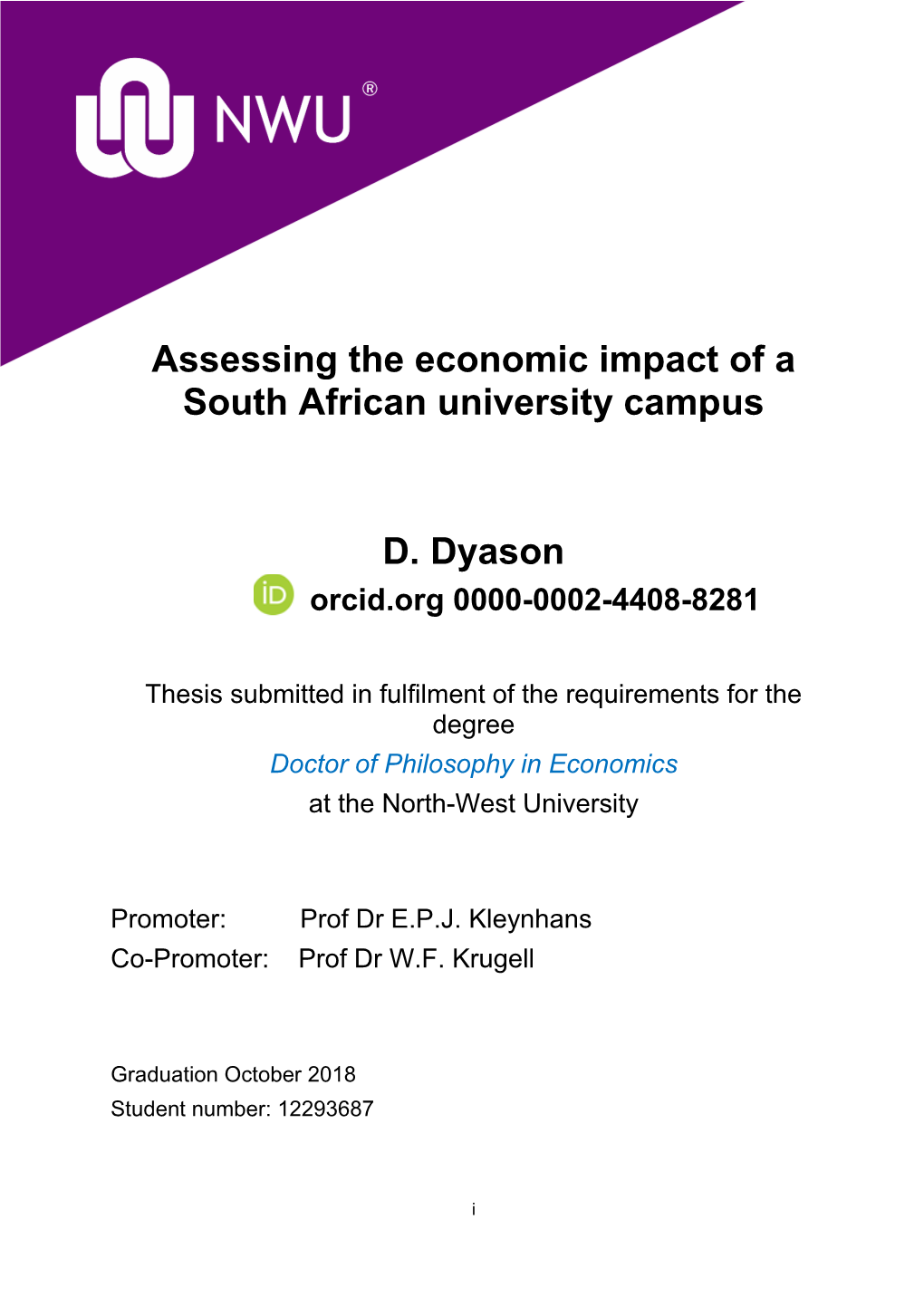 Assessing the Economic Impact of a South African University Campus