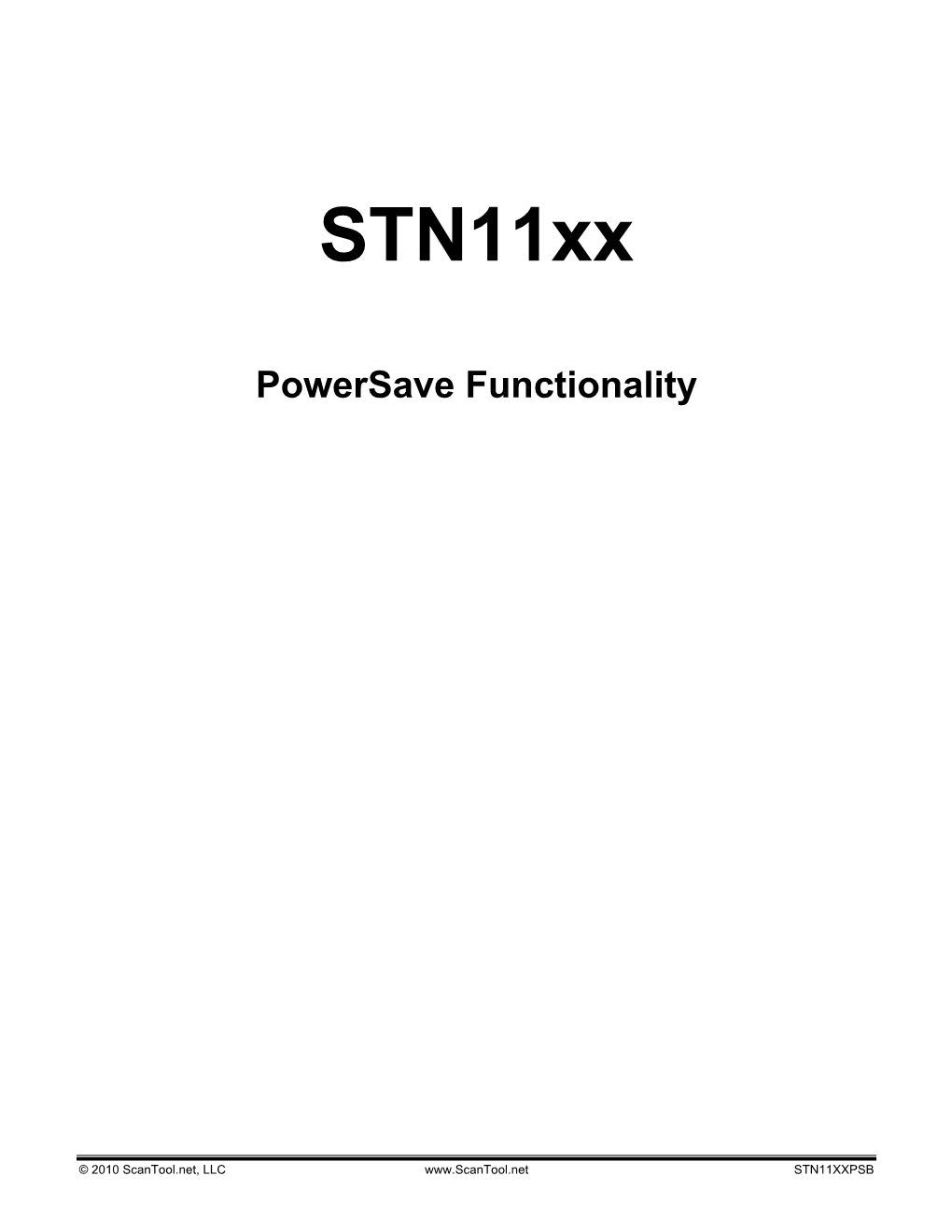 Stn11xx Powersave Functionality