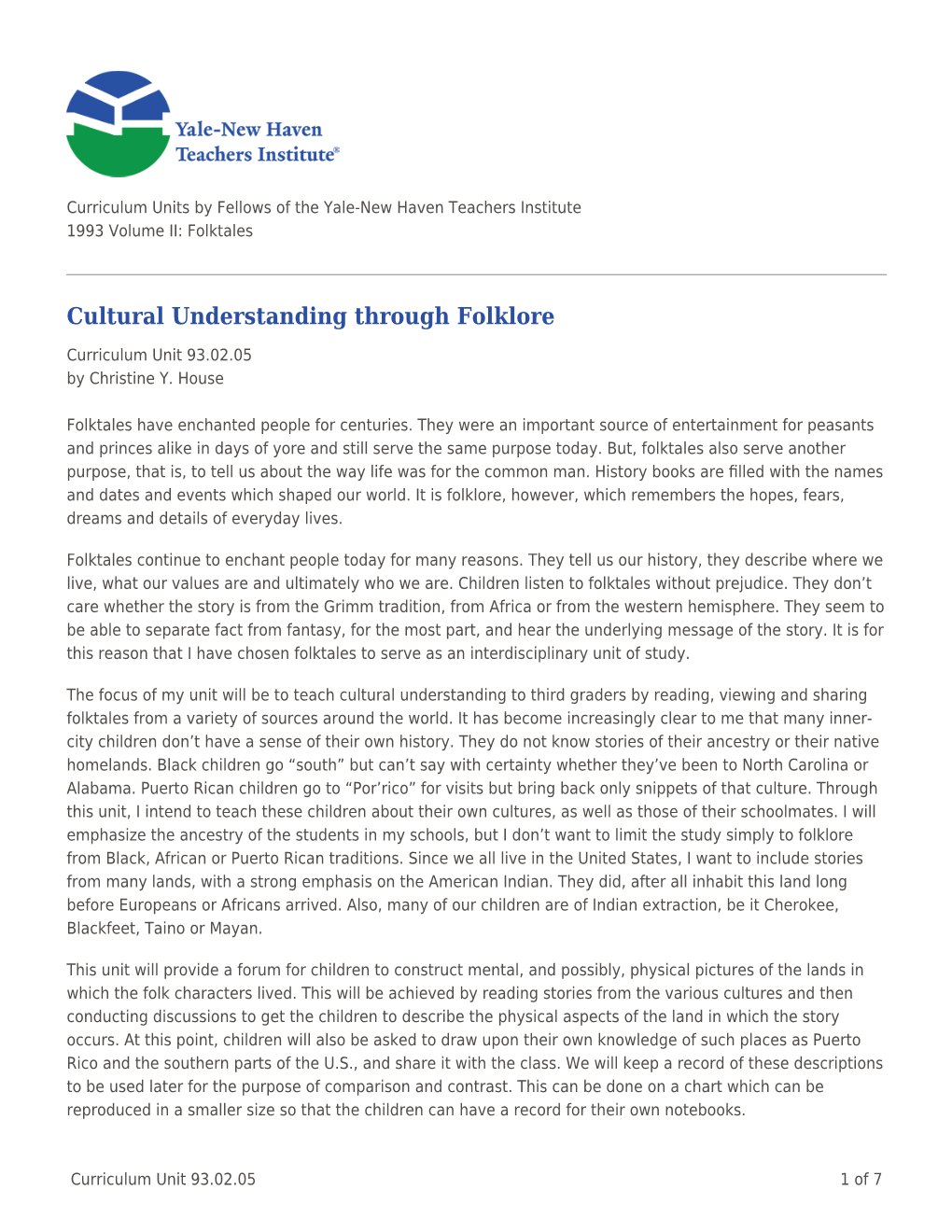 Cultural Understanding Through Folklore