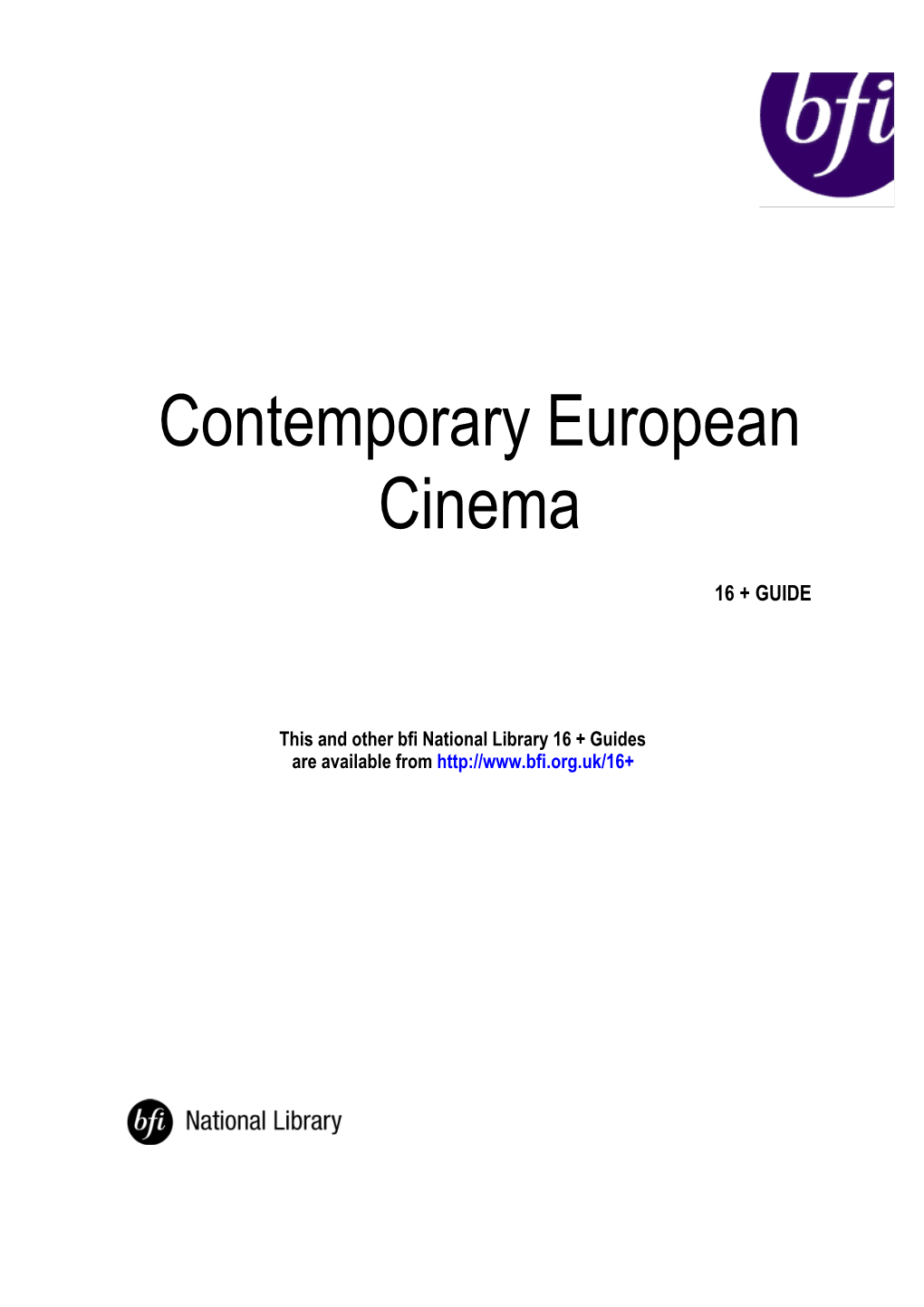 Contemporary European Cinema