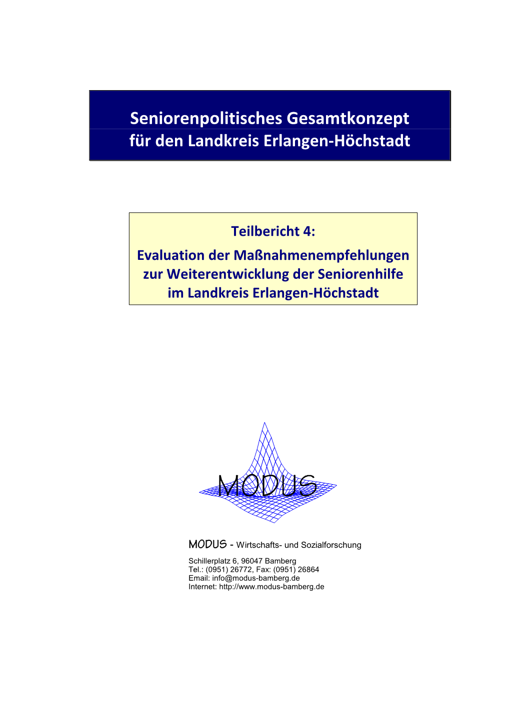 Seniorenpolitisches Gesamtkonzept Für Den Landkreis Erlangen-Höchstadt