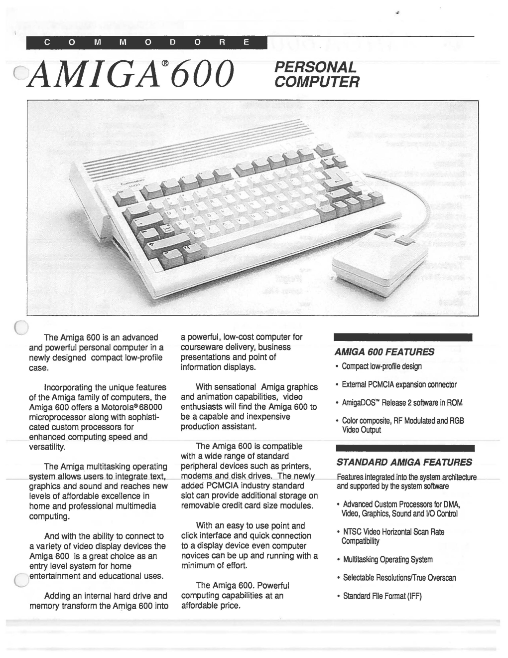 Amiga®600 Computer