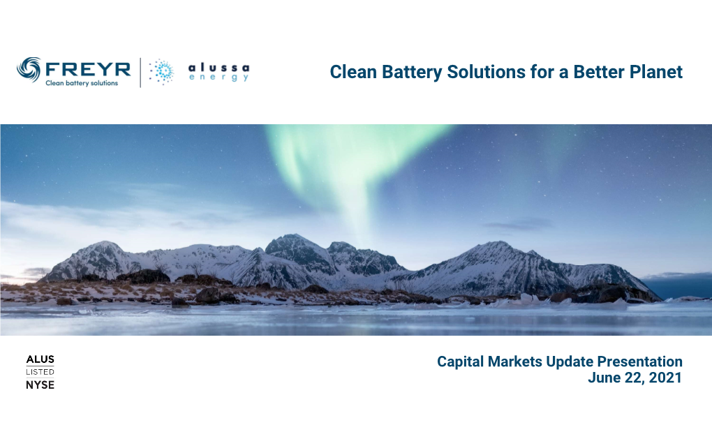 Clean Battery Solutions for a Better Planet