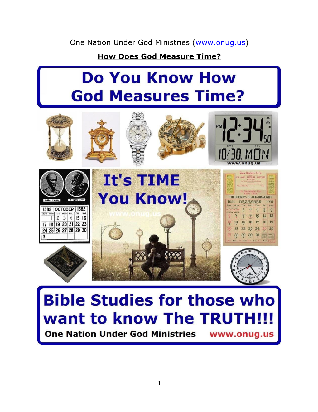 One Nation Under God Ministries ( How Does God Measure Time?