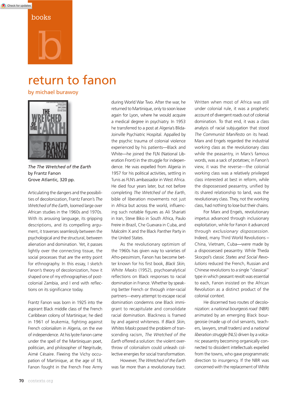 Fanon by Michael Burawoy