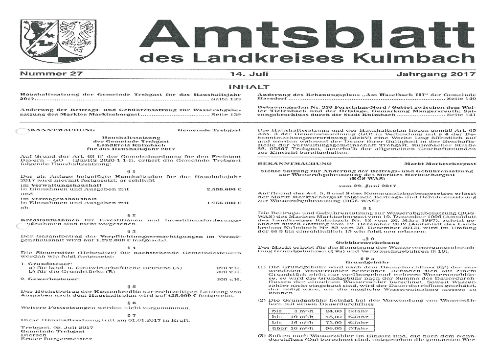 Des Landkreises Kulmbach