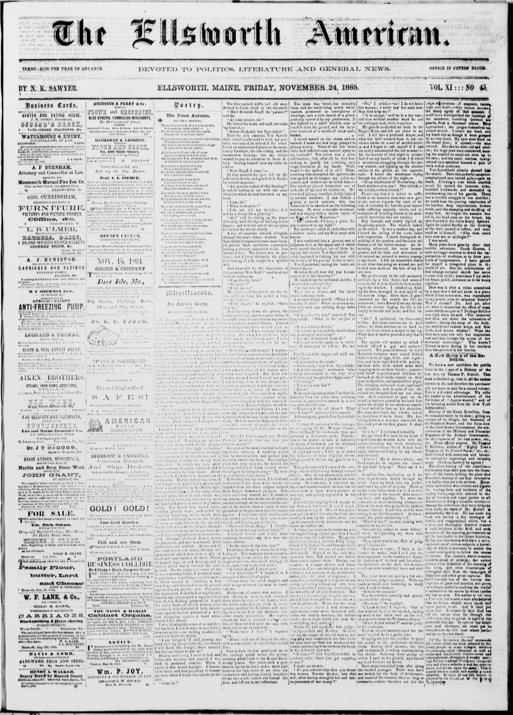 Ellsworth American : November 24, 1865