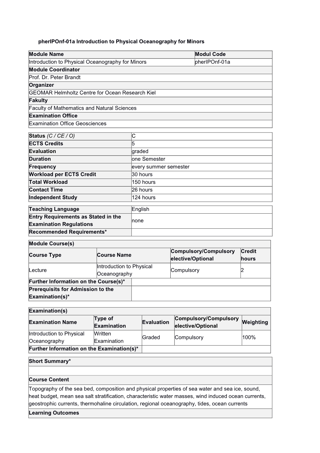 Pheriponf-01A Introduction to Physical Oceanography for Minors Module