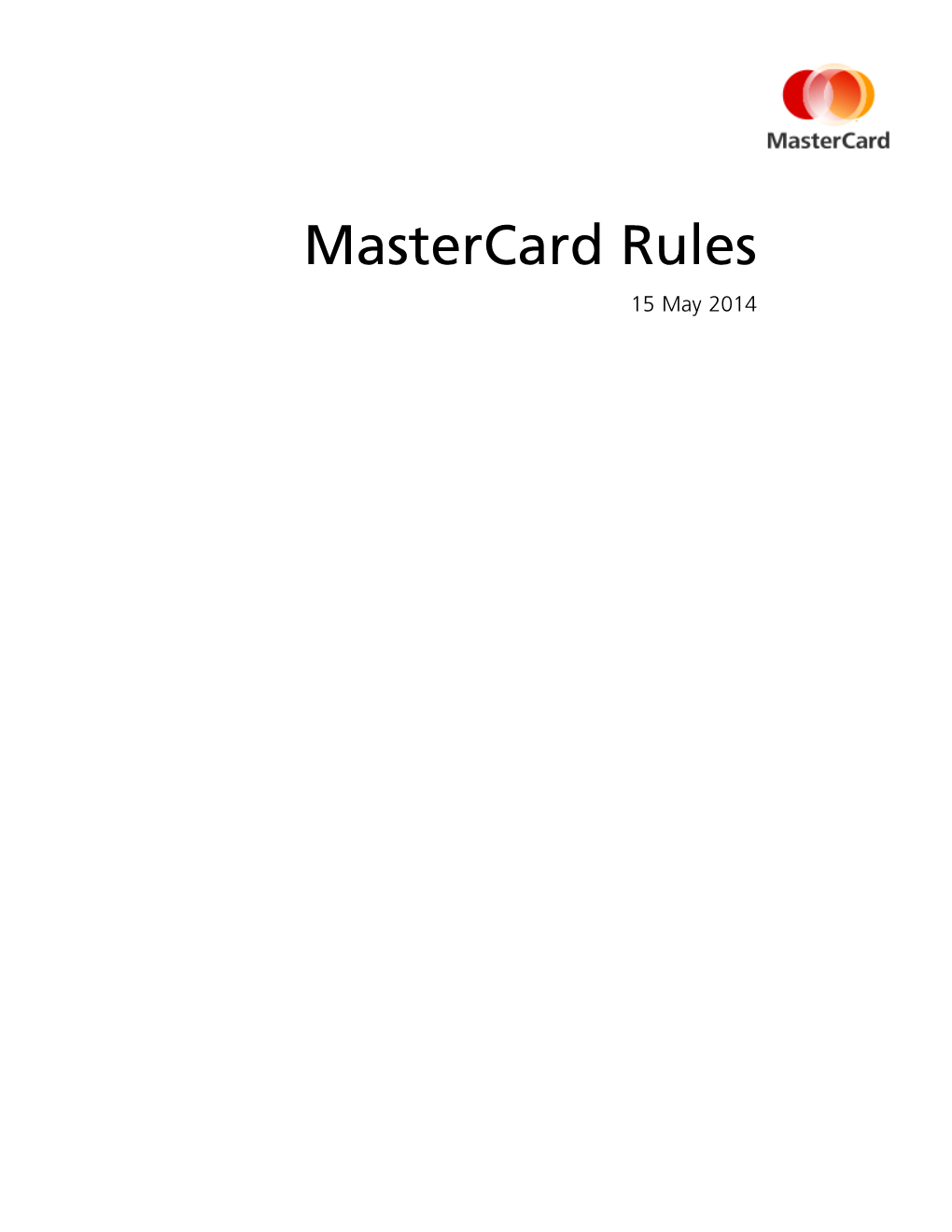 Mastercard Rules