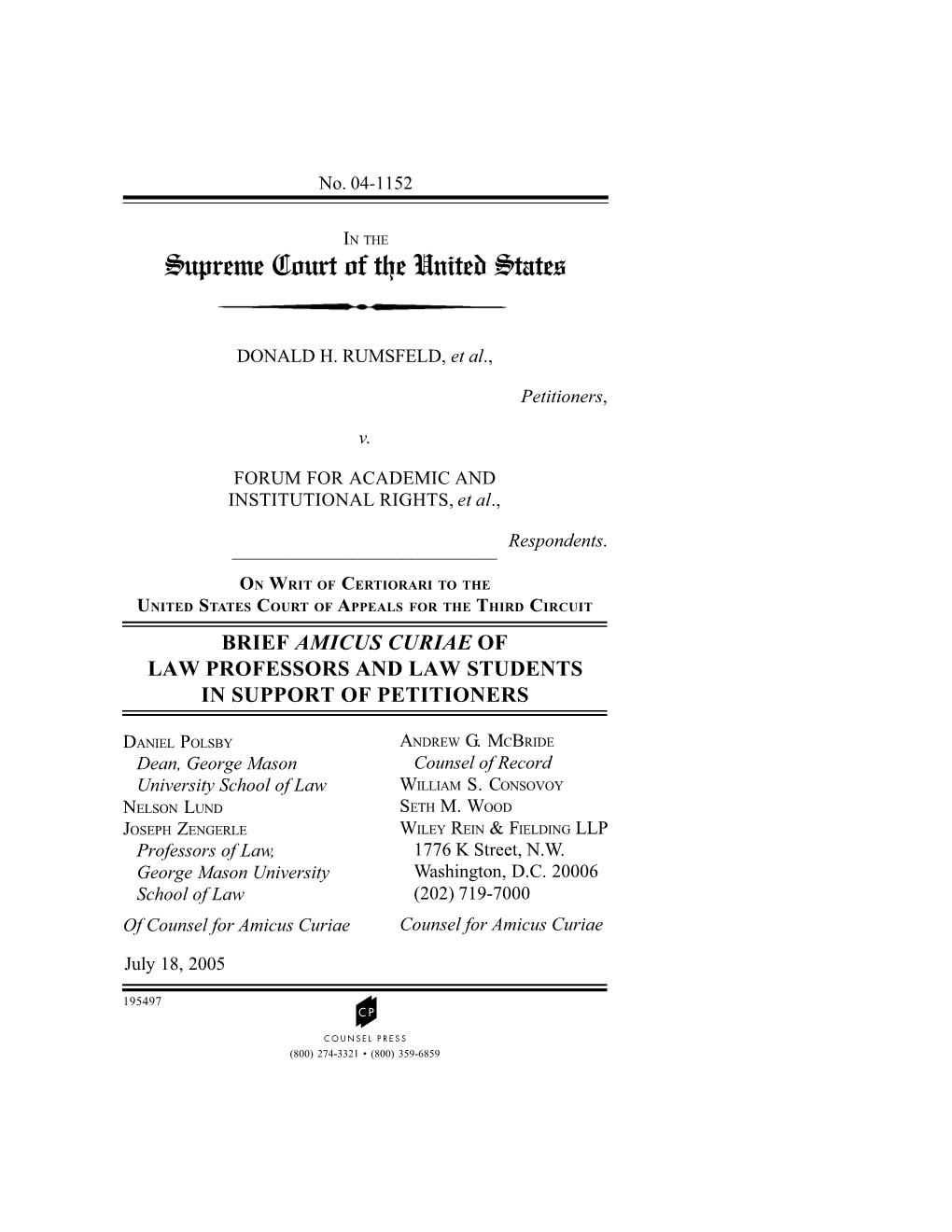 Rumsfeld Amicus Brief