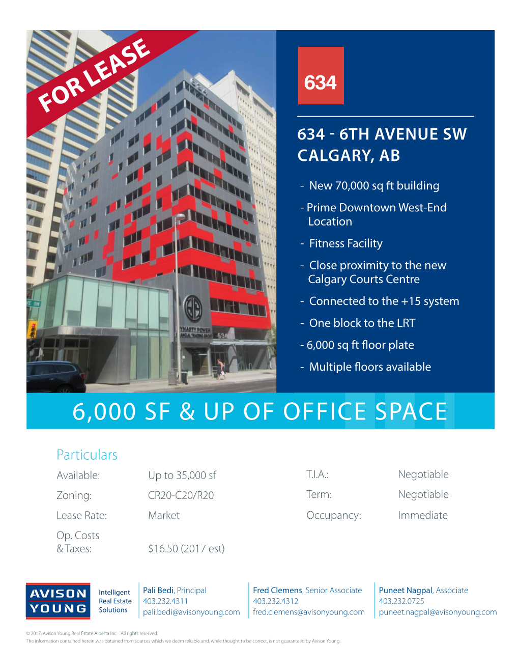 6,000 Sf & up of Office Space for Lease