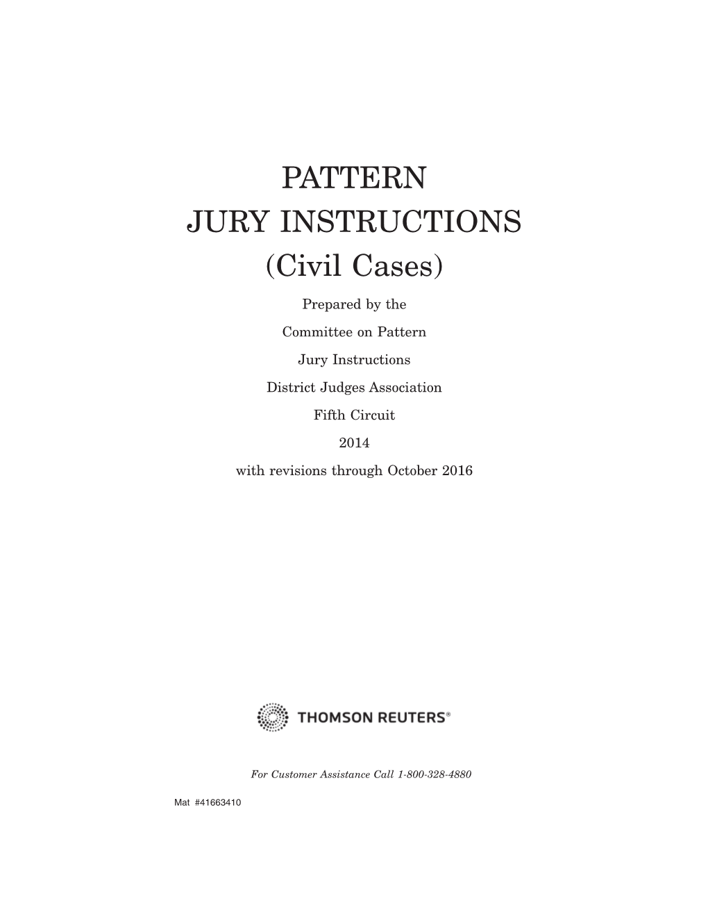 PATTERN JURY INSTRUCTIONS (Civil Cases)