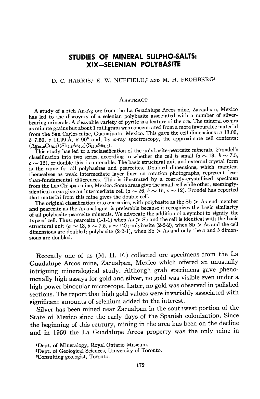 Studies of Minerat Sutpho-Salts