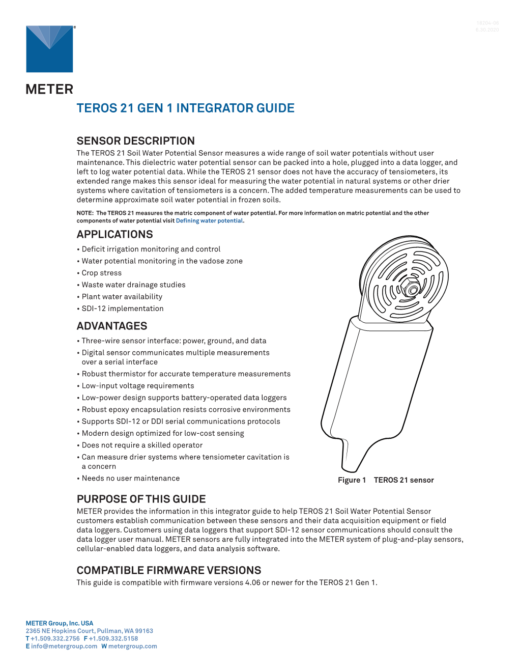Teros 21 Gen 1 Integrator Guide