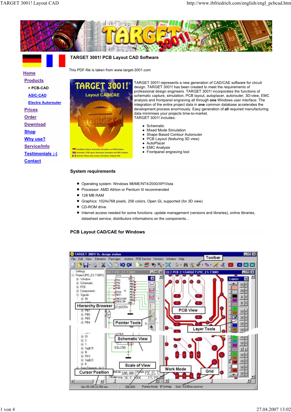 TARGET 3001! Layout CAD