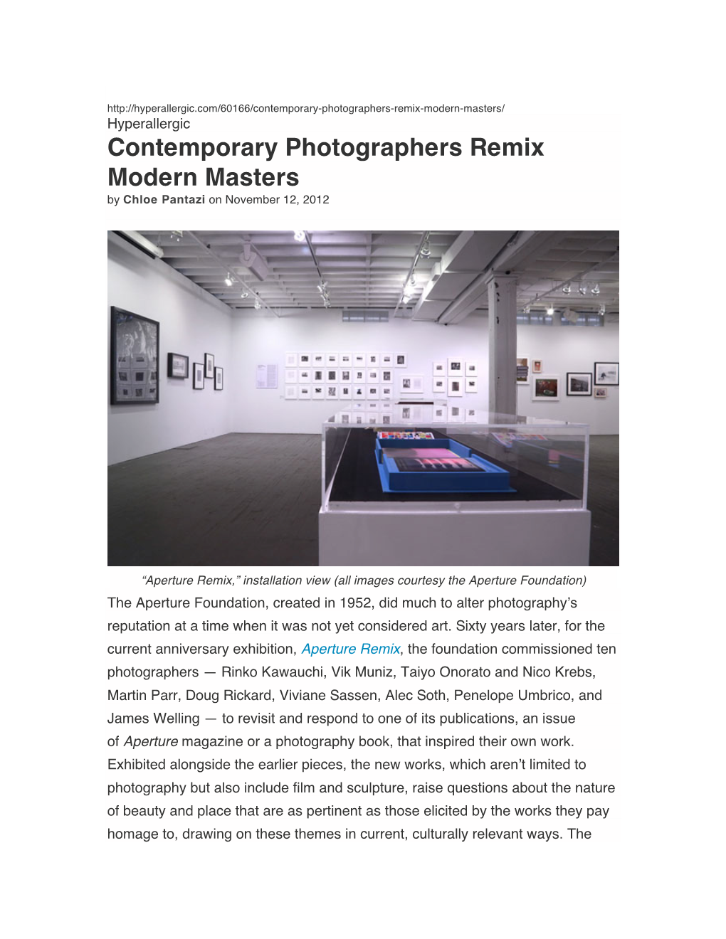 Hyperallergic Contemporary Photographers Remix Modern Masters by Chloe Pantazi on November 12, 2012