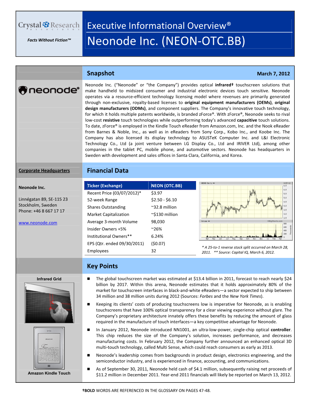 Neonode Inc. (NEON-OTC.BB)